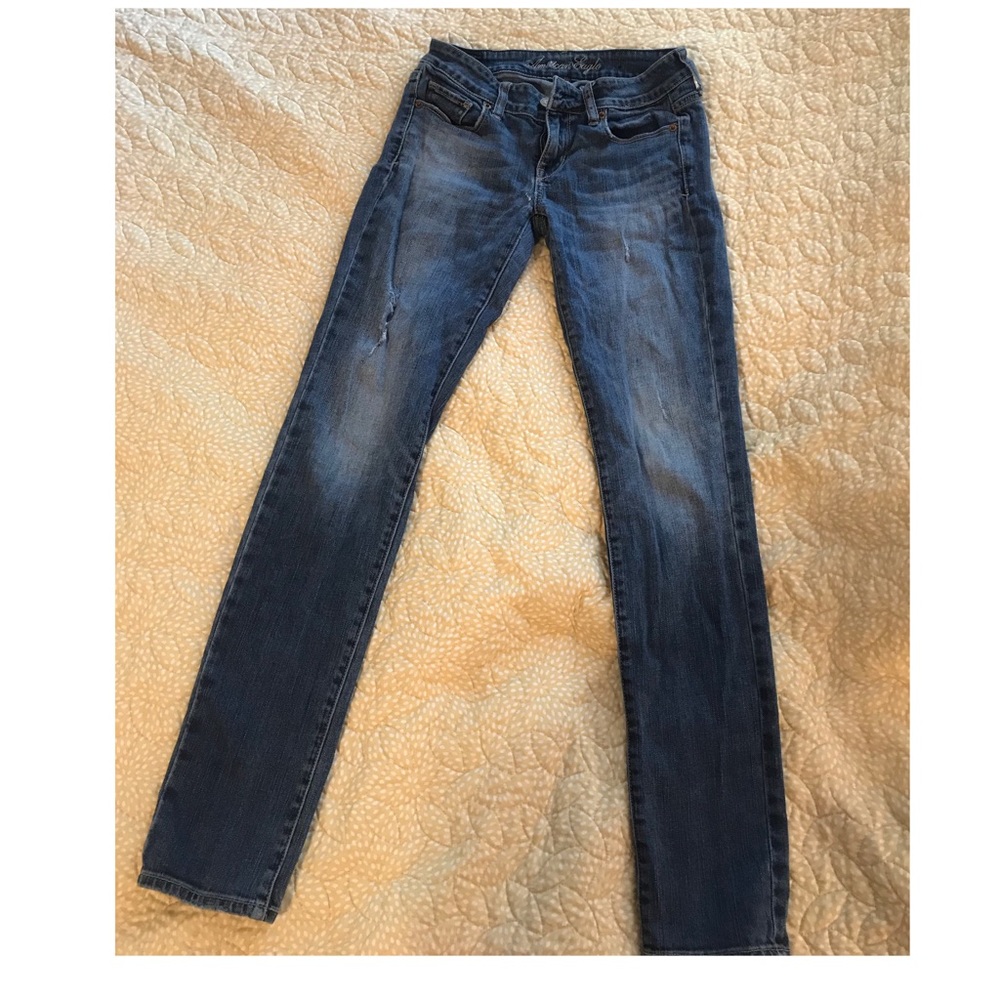 AE 🇺🇸🦅 distressed skinny jeans size 0
